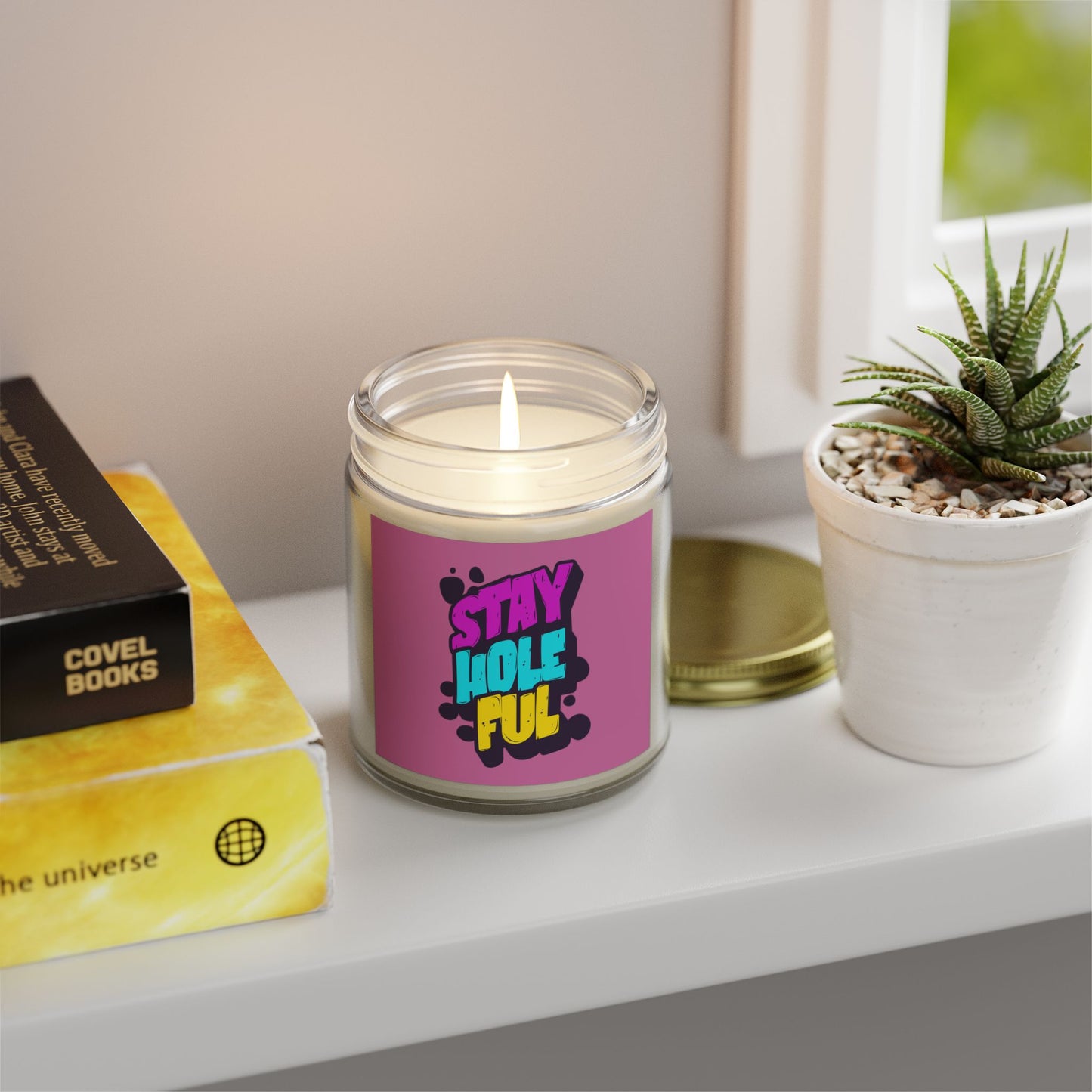 Stay Holeful - Coconut Apricot Wax Scented Candle - Out x Loud