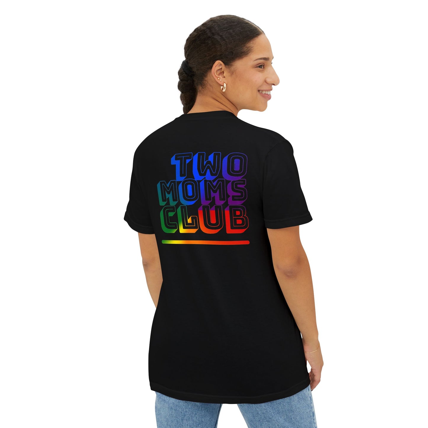 Two Moms Club - Graphic Unisex Pocket Tee - Proud 365