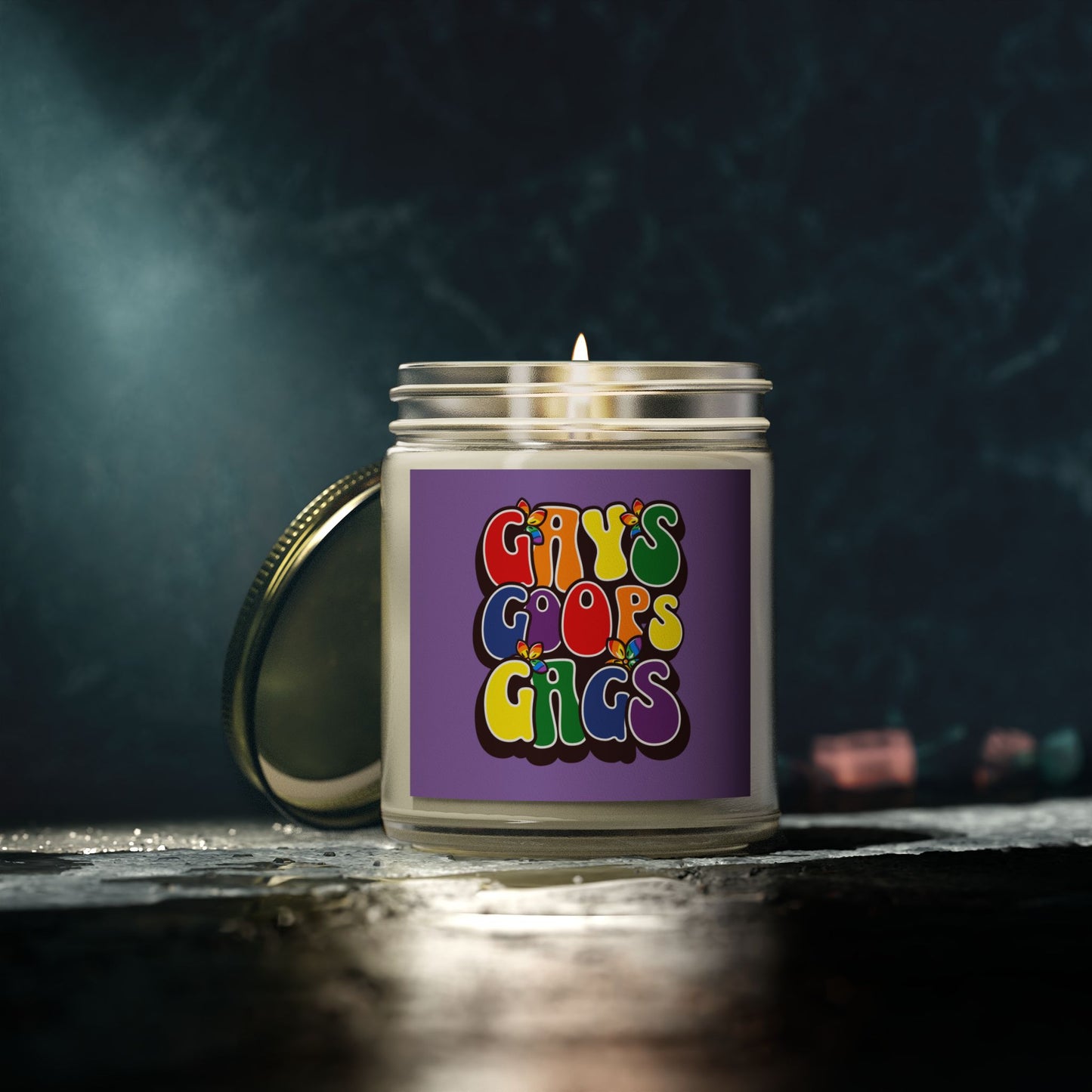 Gays Goops x Gags - Coconut Apricot Wax Scented Candle - Proud 365