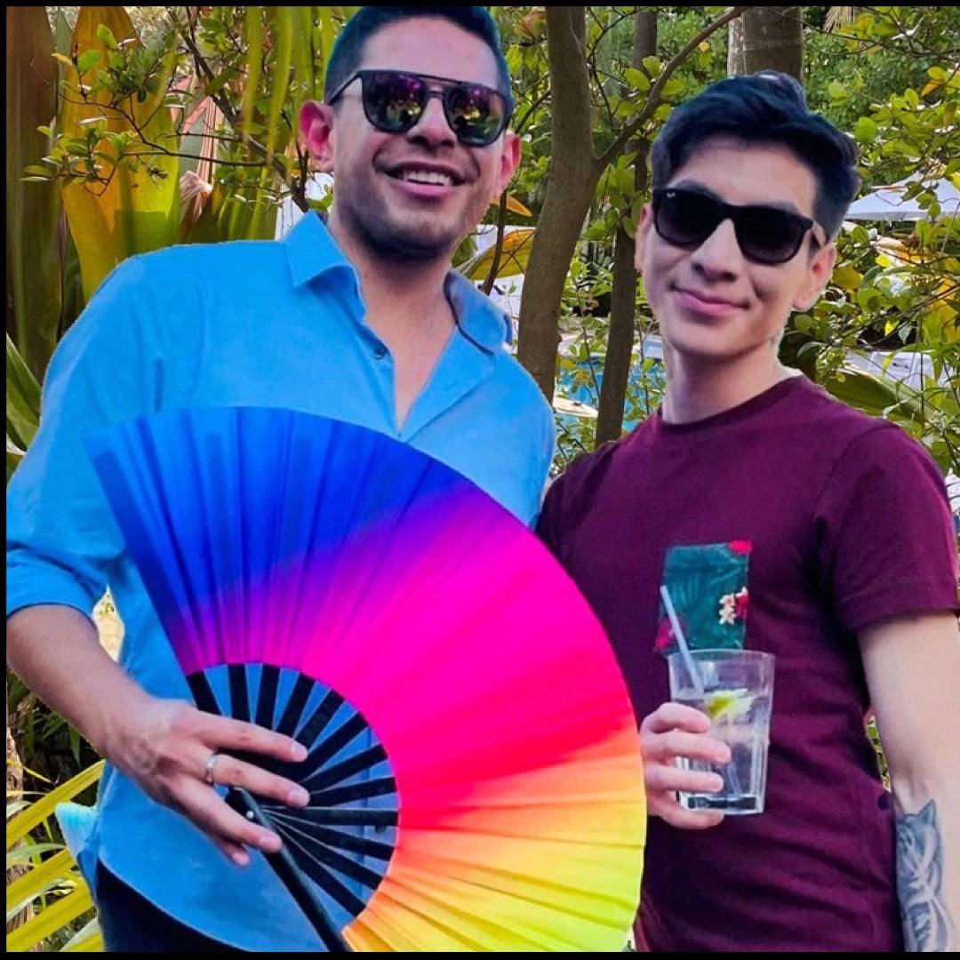 Rainbow Rave Fan