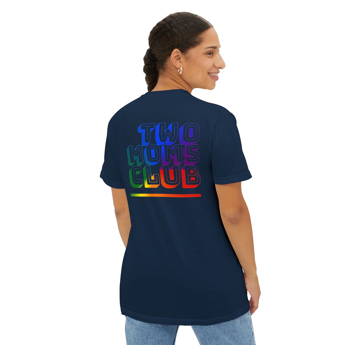 Two Moms Club - Graphic Unisex Pocket Tee - Proud 365