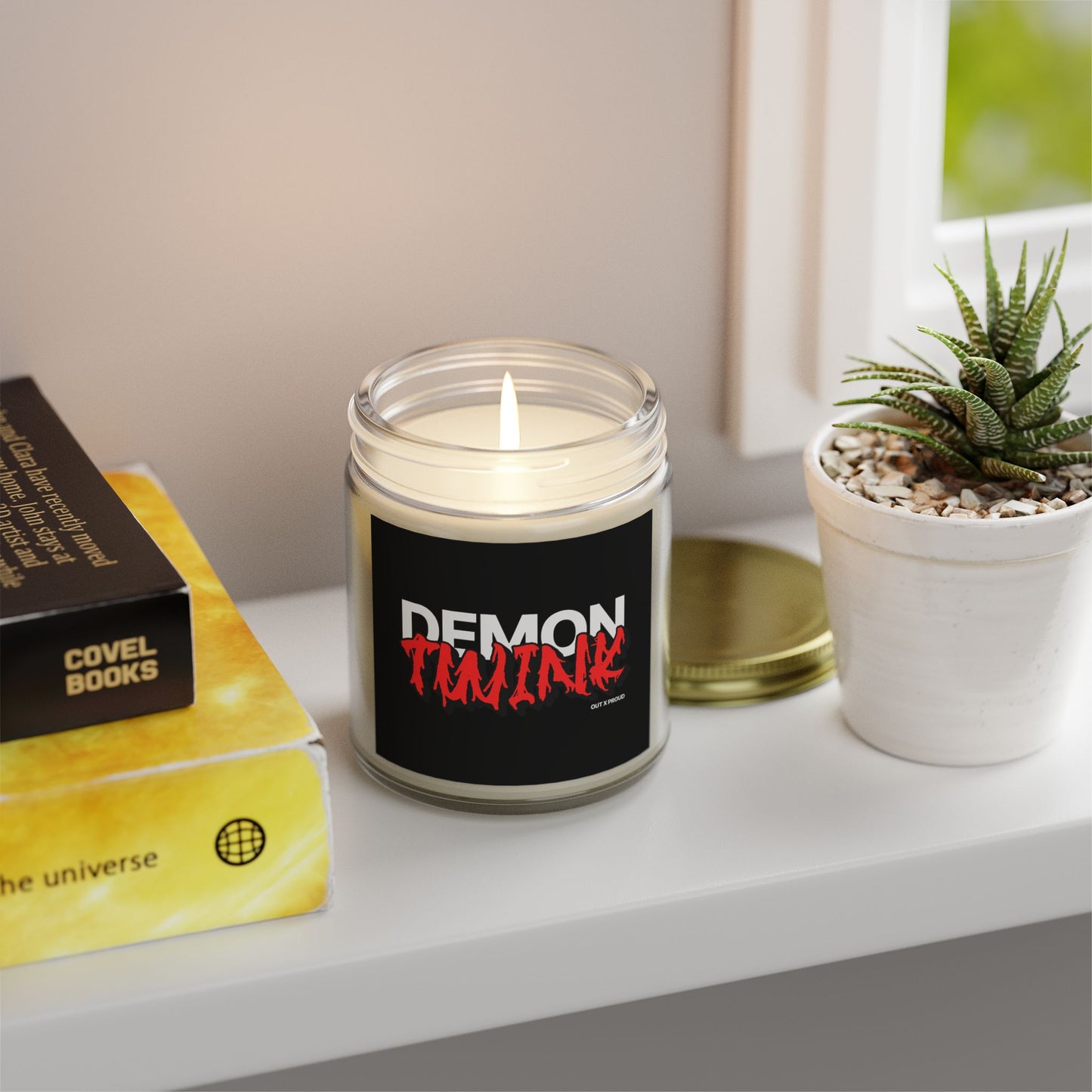 Demon Twink - Coconut Apricot Wax Scented Candle - Out x Loud