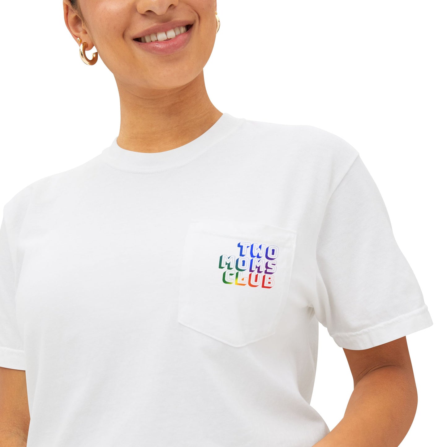 Two Moms Club - Graphic Unisex Pocket Tee - Proud 365