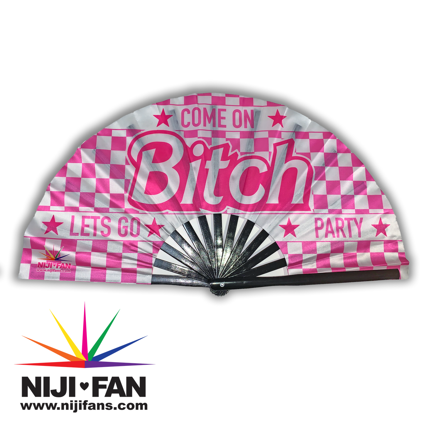 Bitch Lets Go Party Clack Fan *Blacklight Reactive*