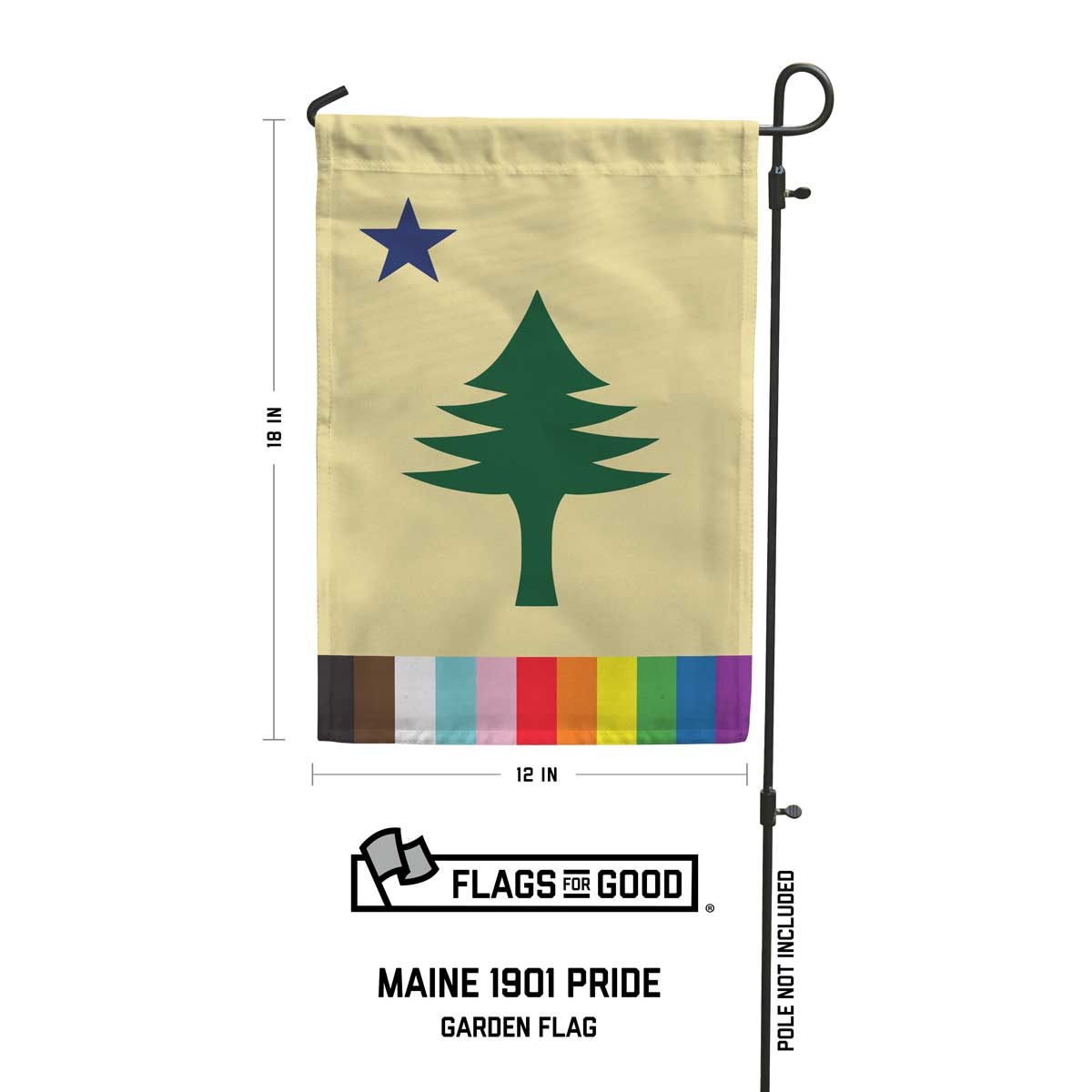 Rainbow Maine 1901 Garden Flag