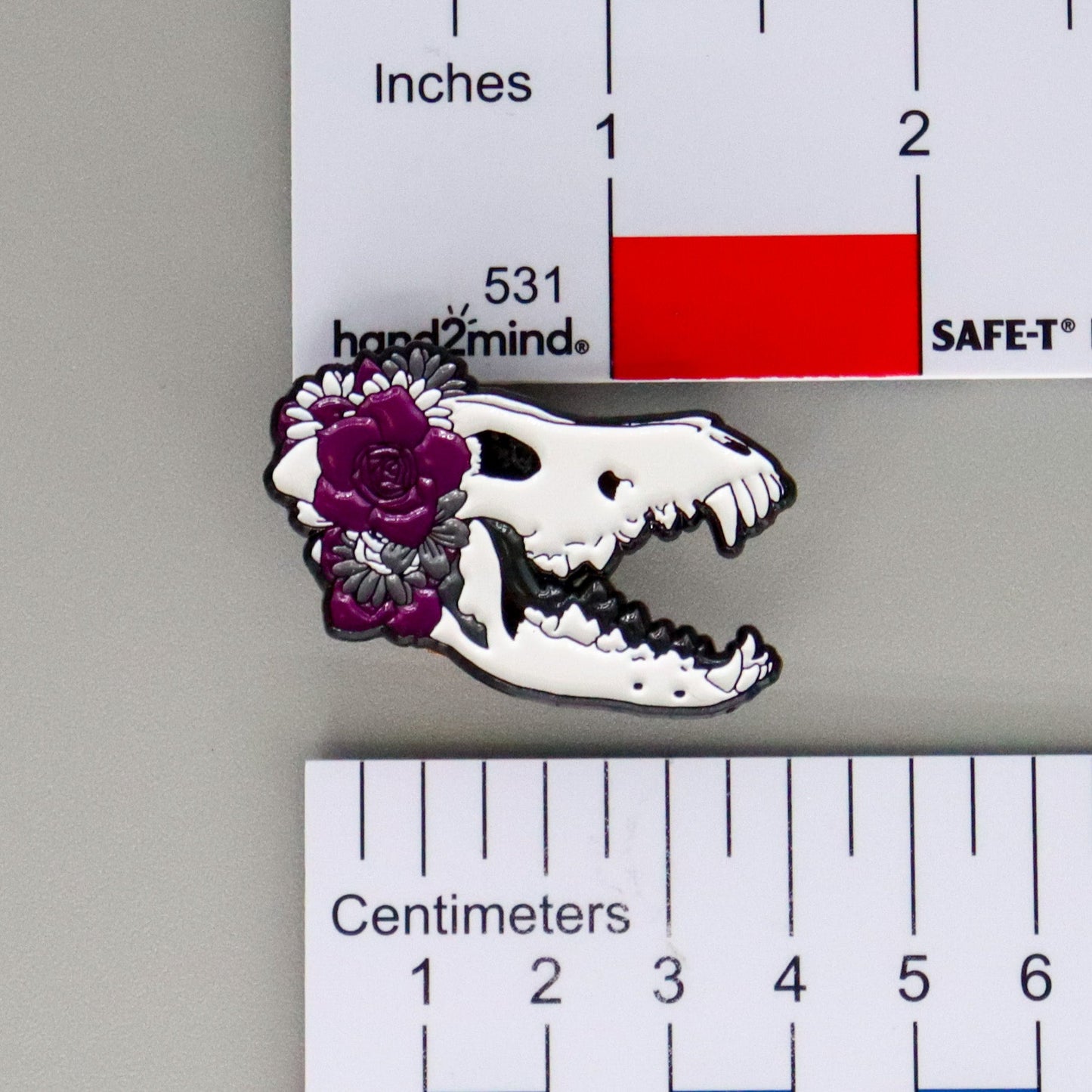 Proud to the Bone Dire Wolf Skull Pride Enamel Pins