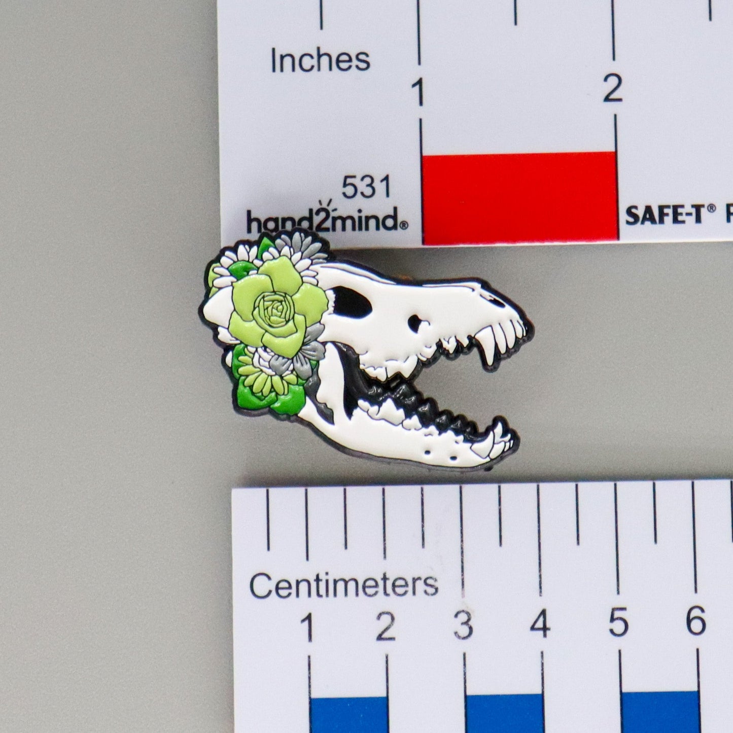 Proud to the Bone Dire Wolf Skull Pride Enamel Pins