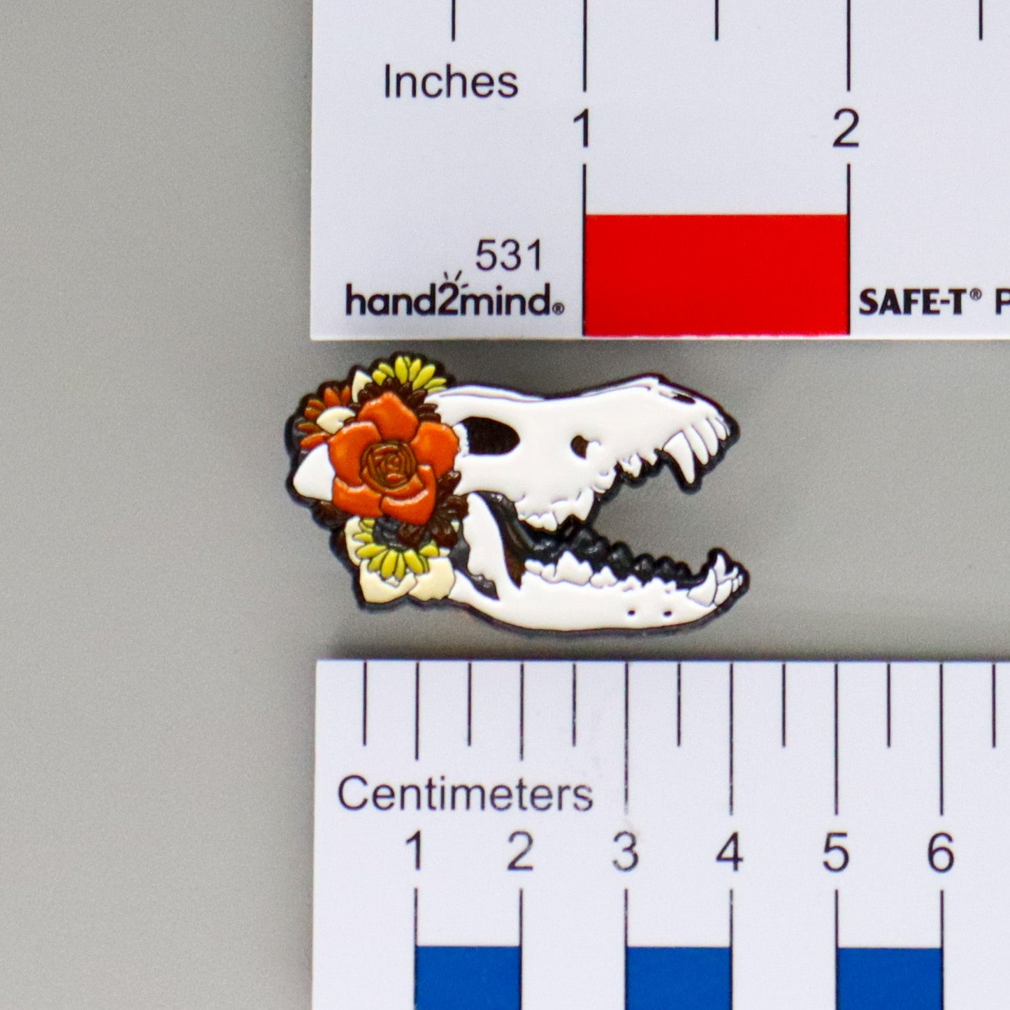 Proud to the Bone Dire Wolf Skull Pride Enamel Pins