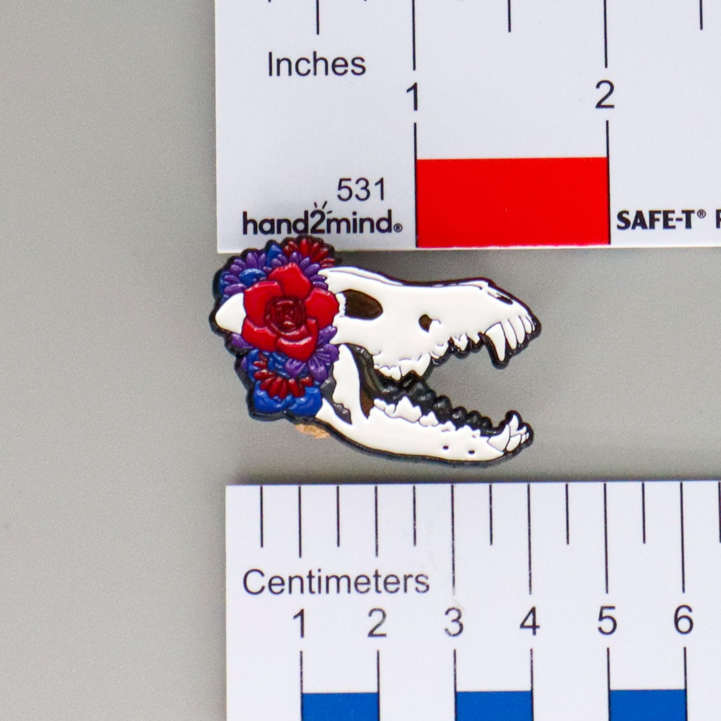 Proud to the Bone Dire Wolf Skull Pride Enamel Pins