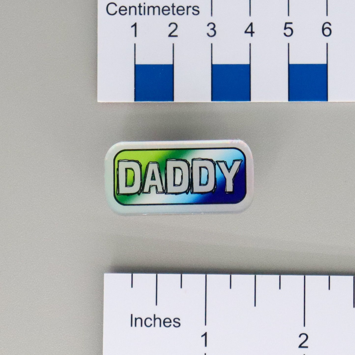 "DADDY" Mirrored Pride Pin