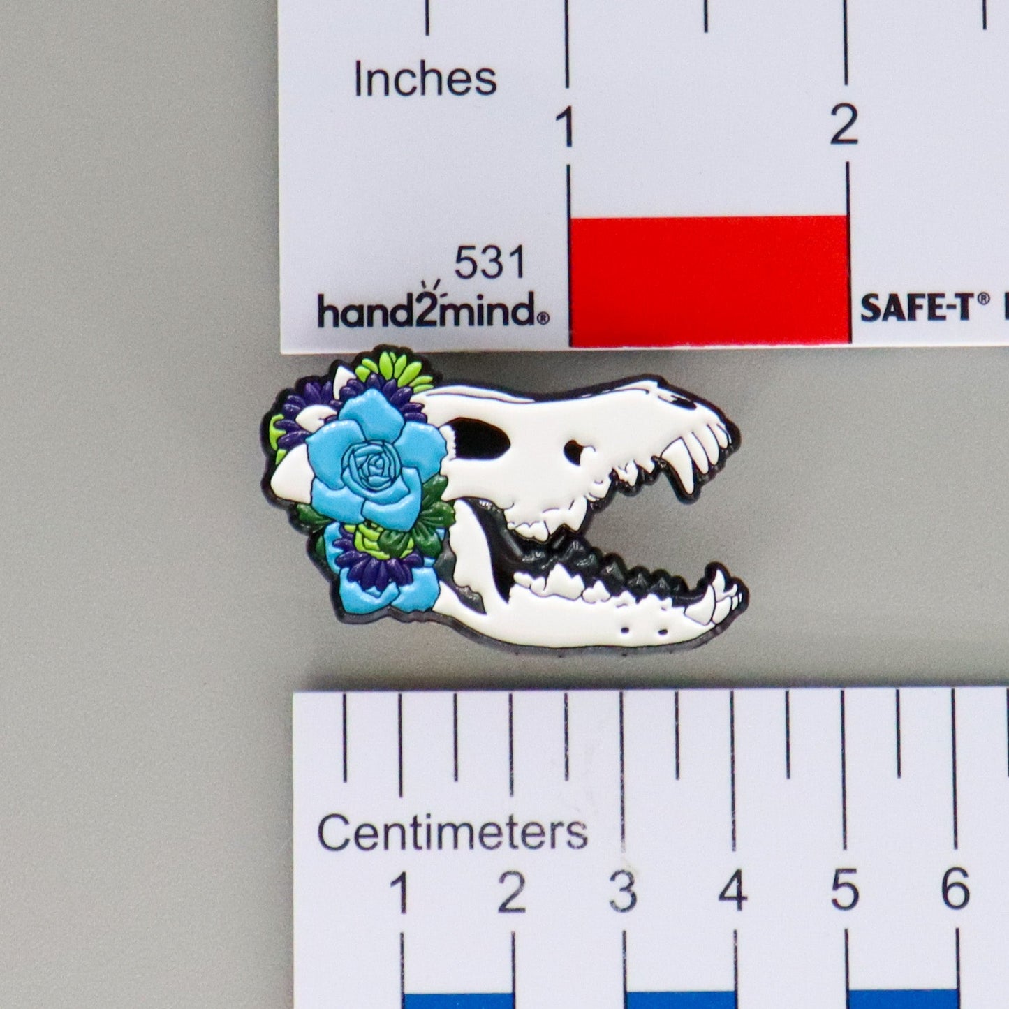 Proud to the Bone Dire Wolf Skull Pride Enamel Pins
