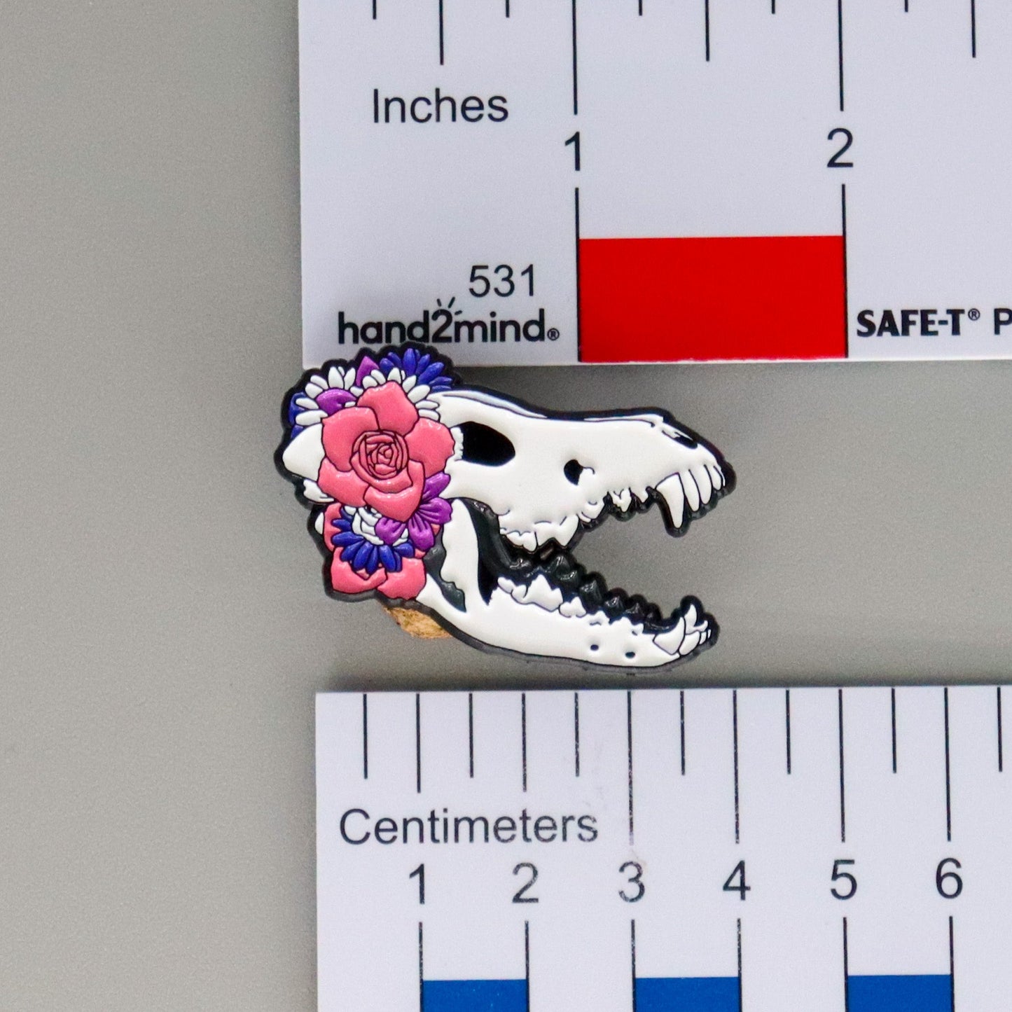 Proud to the Bone Dire Wolf Skull Pride Enamel Pins