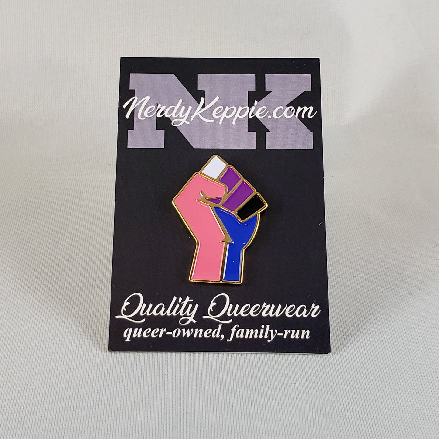Solidarity Raised Fist Pride Enamel Pins