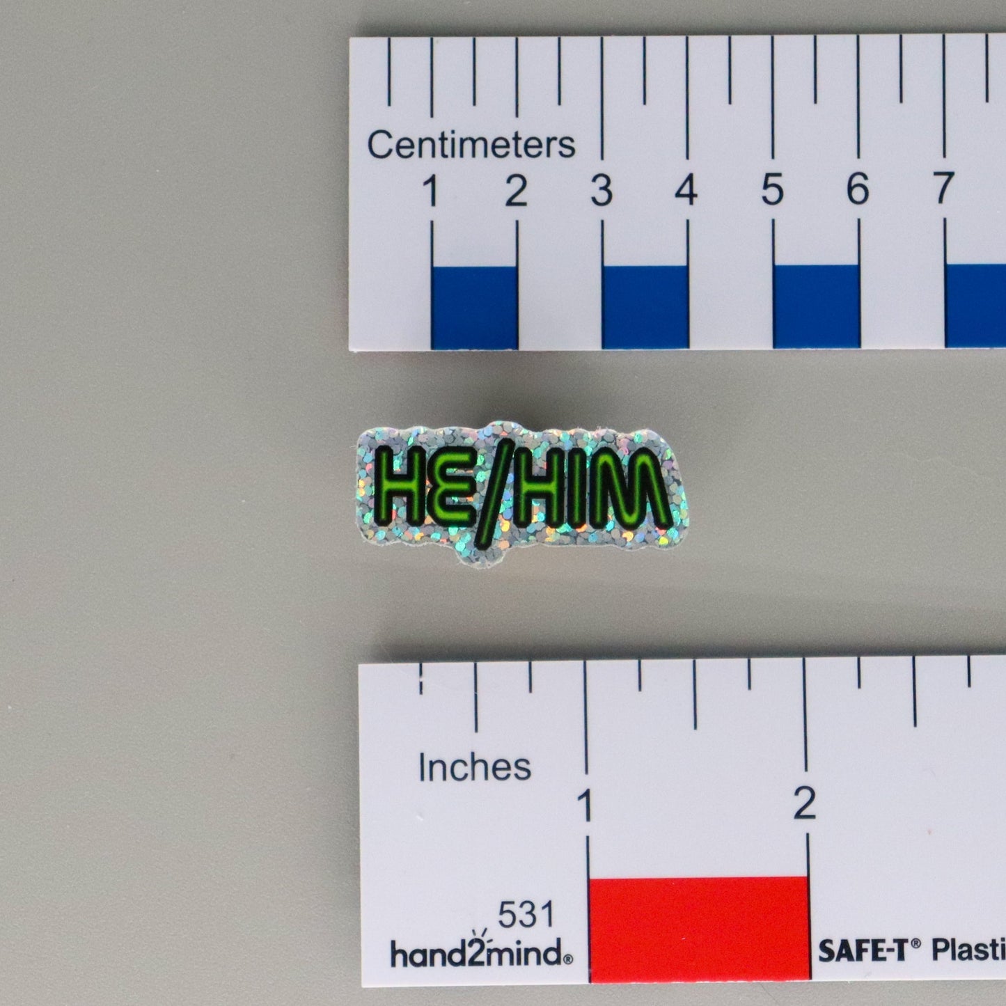 Space Font Acrylic Pronoun Pin