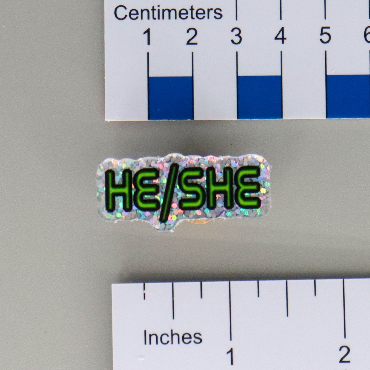Space Font Acrylic Pronoun Pin