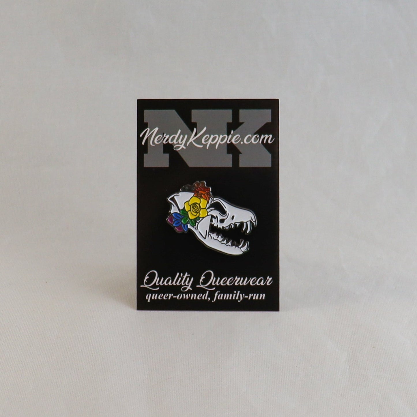 Proud to the Bone Fox Skull Pride Enamel Pins
