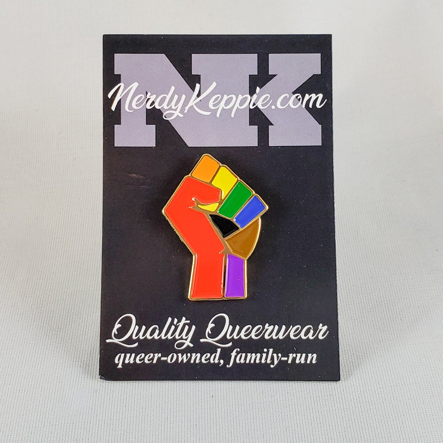 Solidarity Raised Fist Pride Enamel Pins