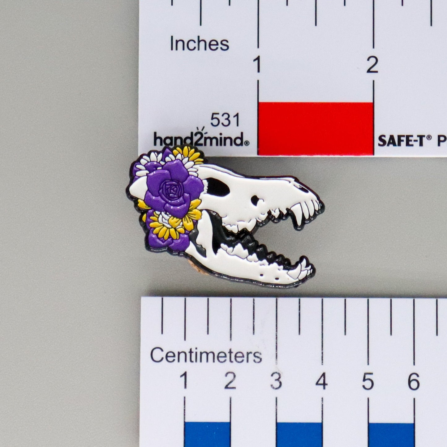 Proud to the Bone Dire Wolf Skull Pride Enamel Pins