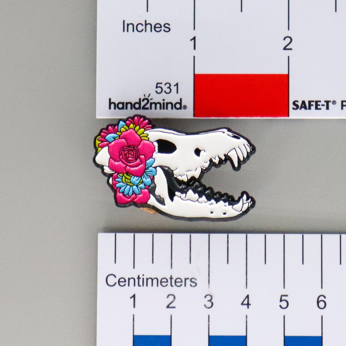 Proud to the Bone Dire Wolf Skull Pride Enamel Pins