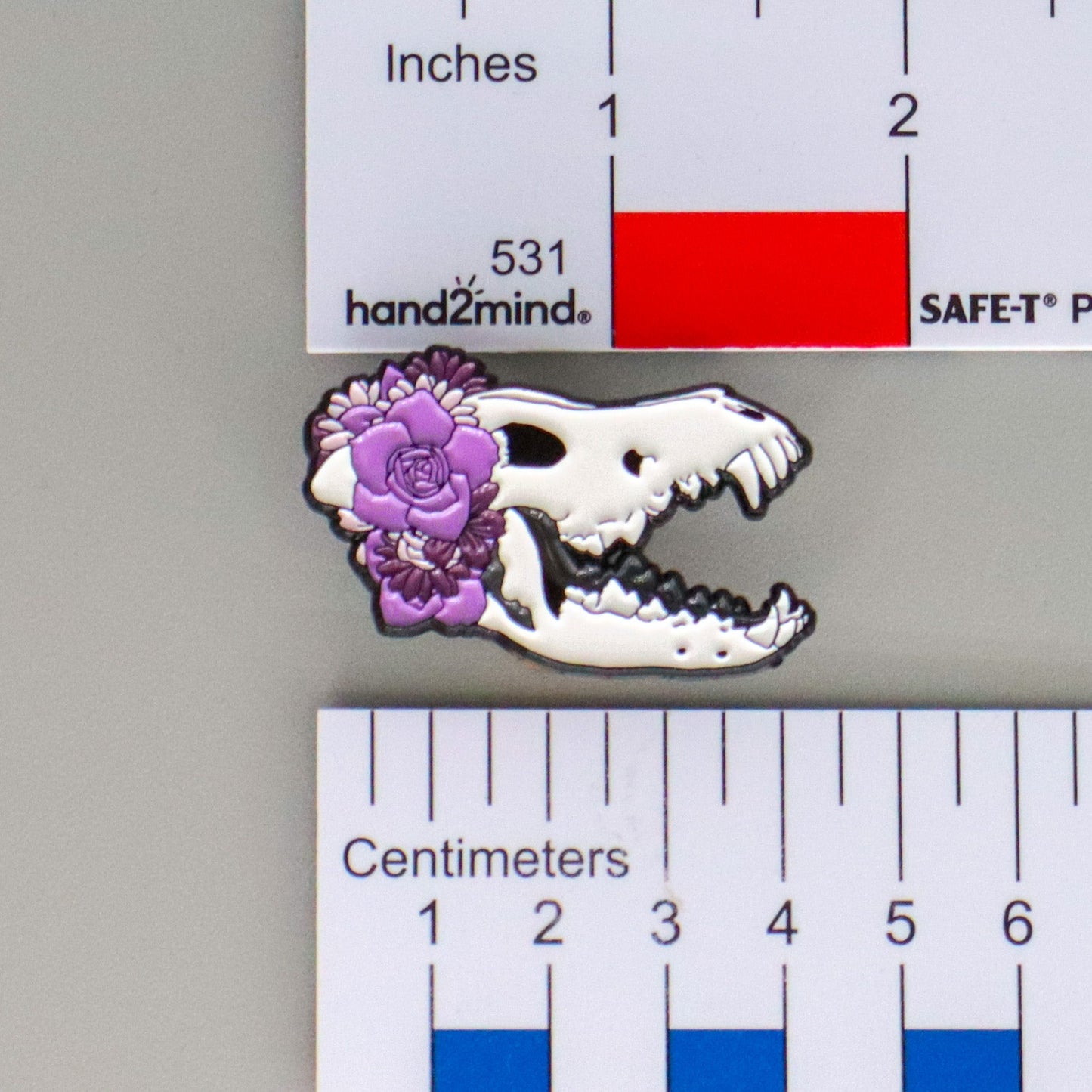 Proud to the Bone Dire Wolf Skull Pride Enamel Pins