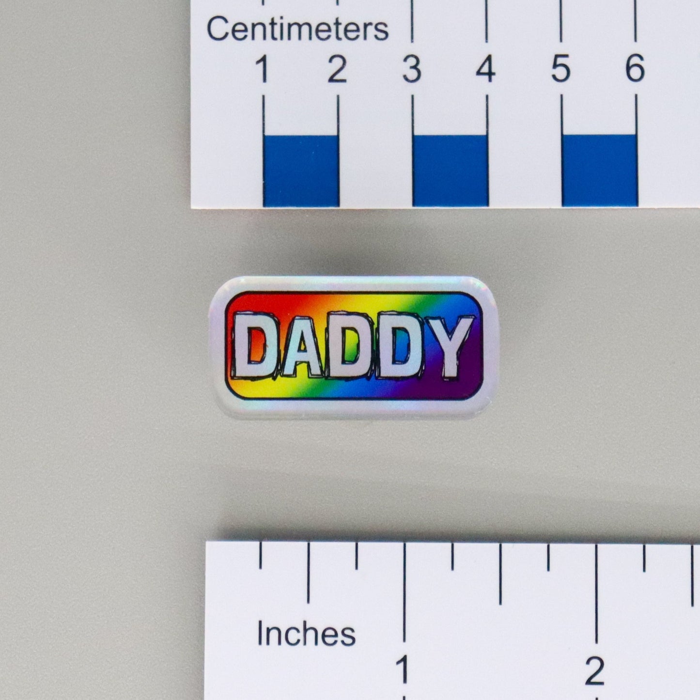 "DADDY" Mirrored Pride Pin