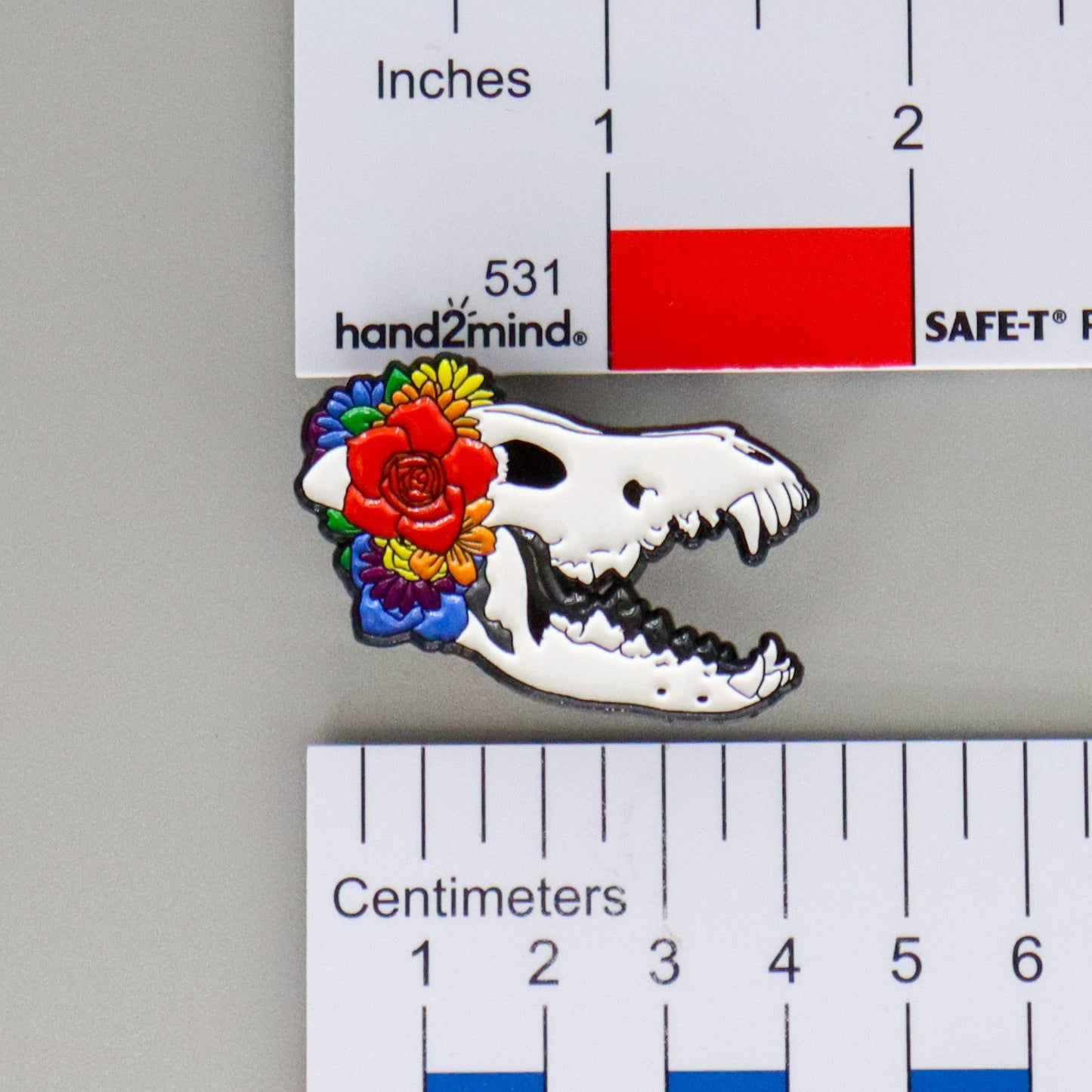 Proud to the Bone Dire Wolf Skull Pride Enamel Pins