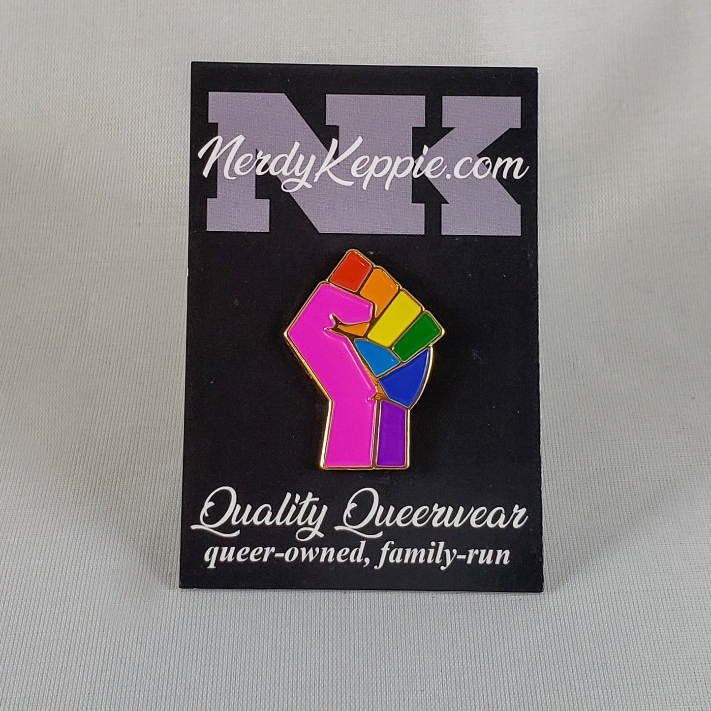 Solidarity Raised Fist Pride Enamel Pins