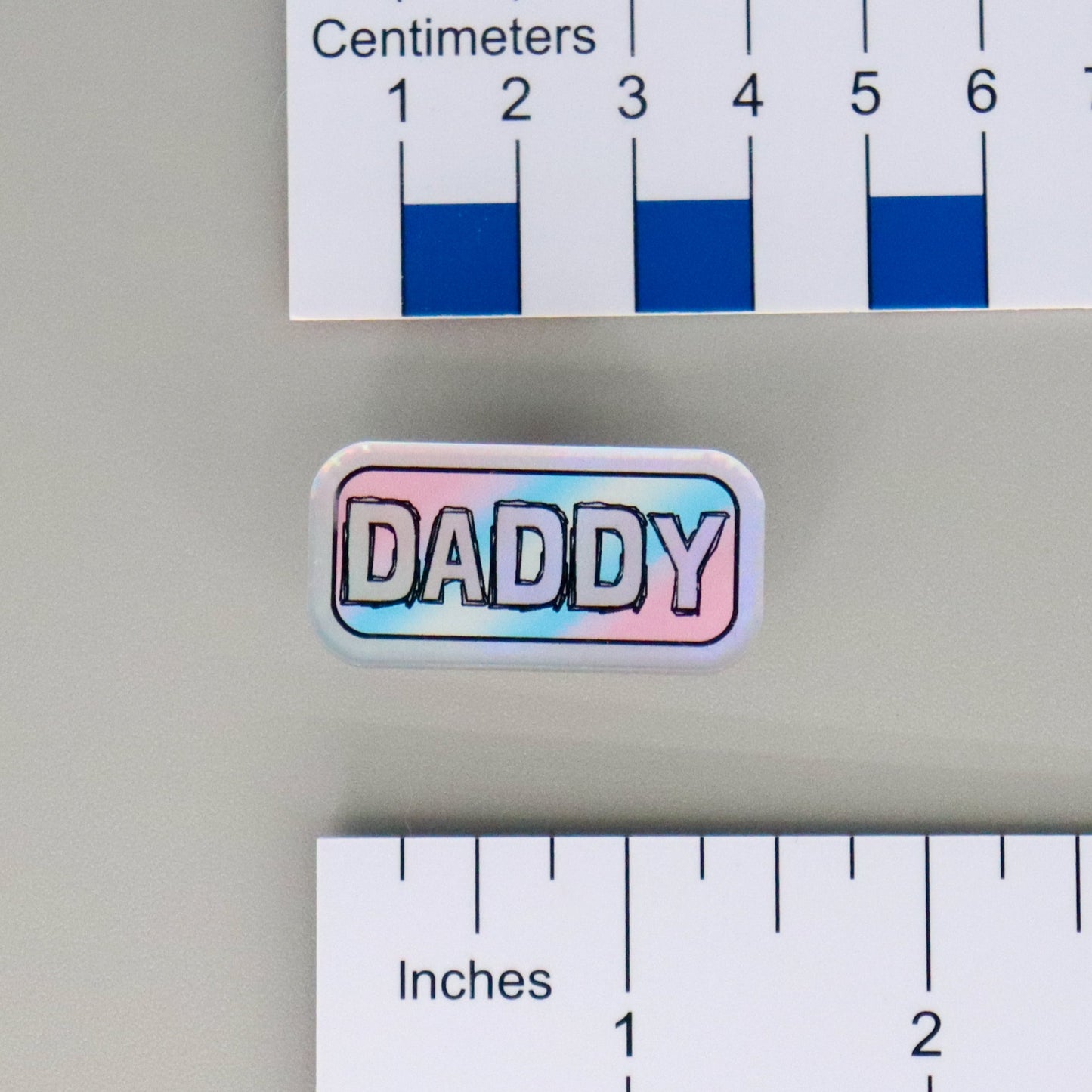 "DADDY" Mirrored Pride Pin
