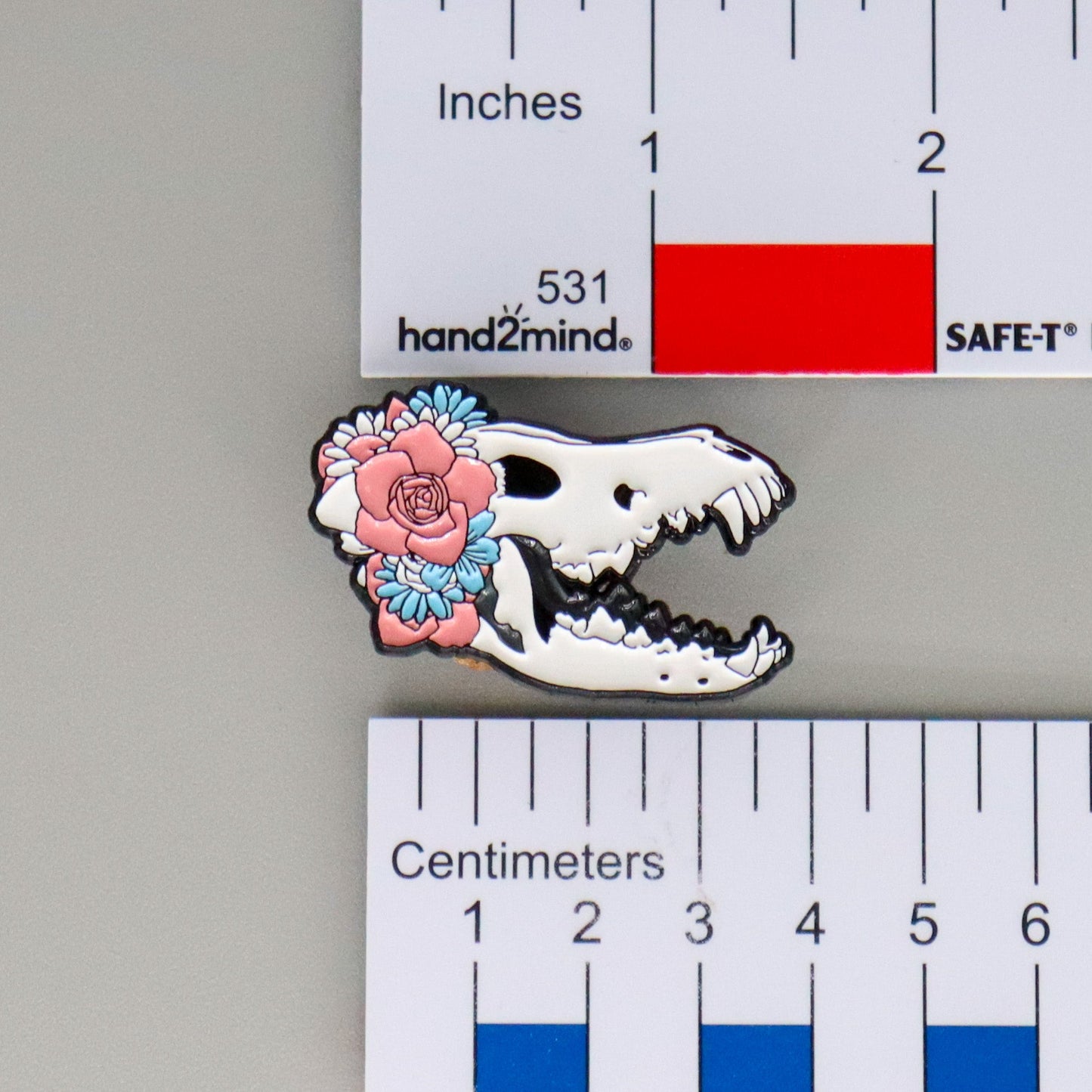 Proud to the Bone Dire Wolf Skull Pride Enamel Pins