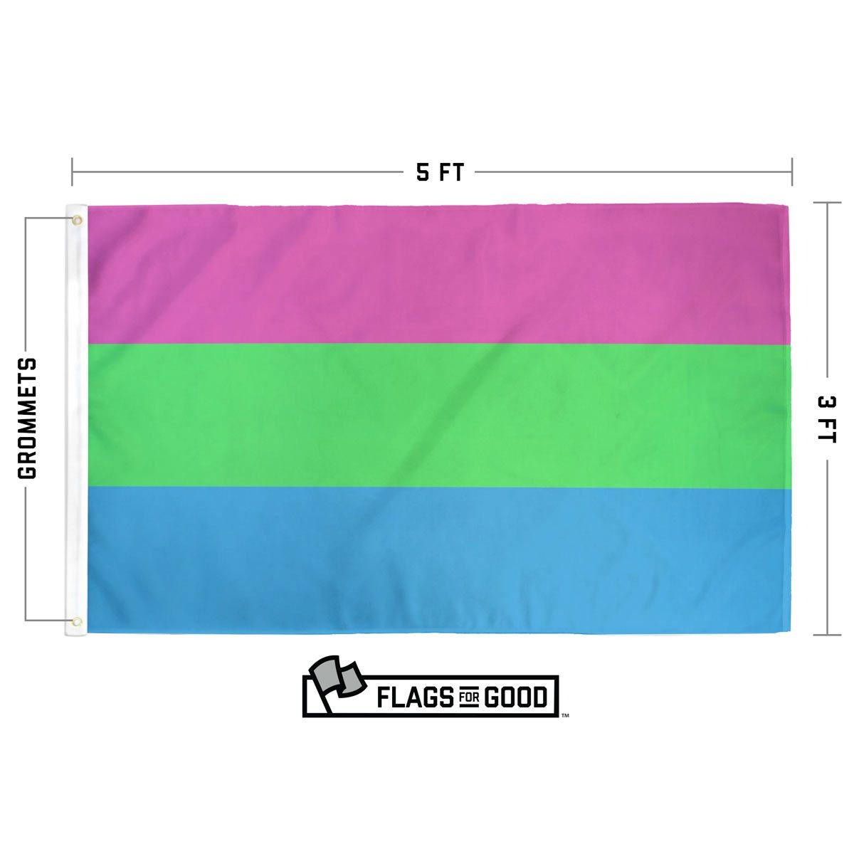 Polysexual (Poly) Pride Flag
