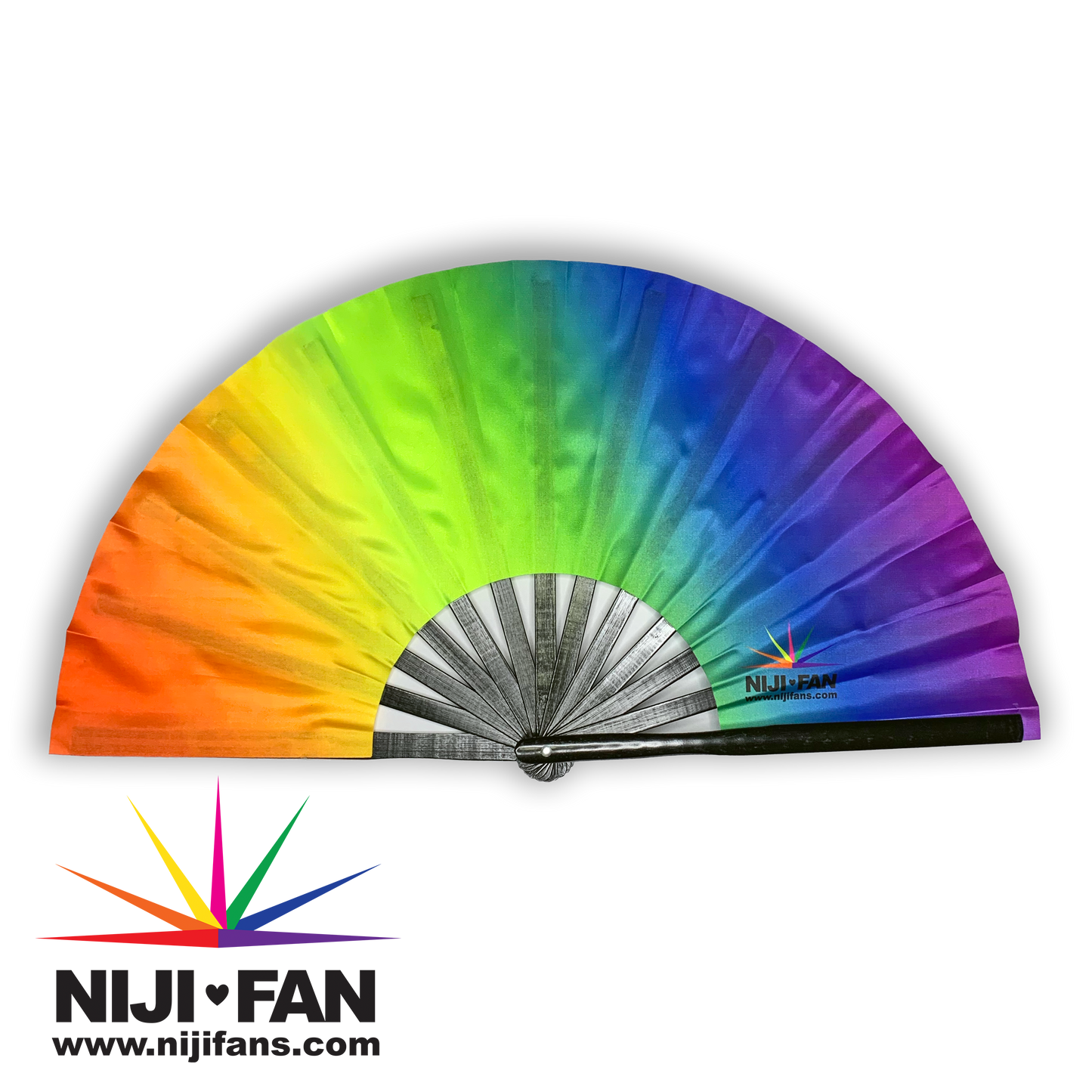 Gradient Pride Clack Fan *Black Light Reactive*