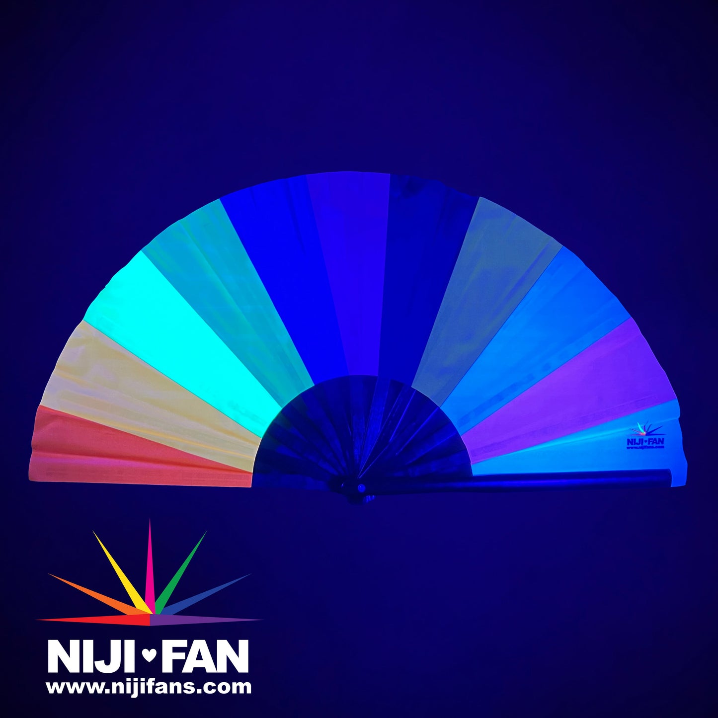 Inclusive Pride Clack Fan *Black Light Reactive*