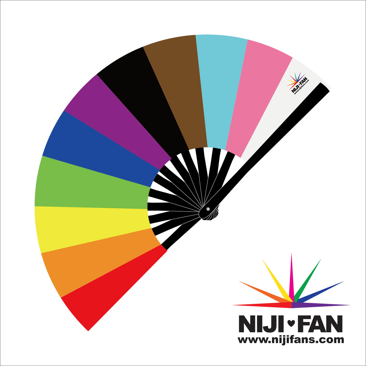 Inclusive Pride Clack Fan *Black Light Reactive*