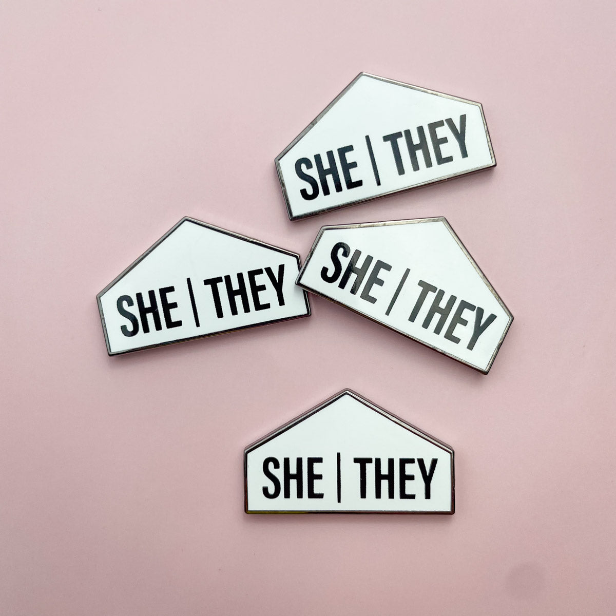 Pronoun + Flag Magnet Pin Badges (Top Pronouns Only)