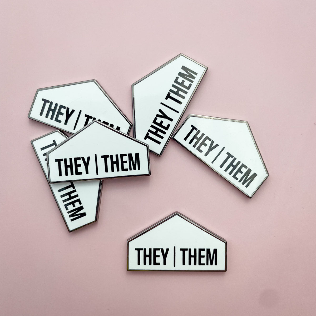 Pronoun + Flag Magnet Pin Badges (Top Pronouns Only)