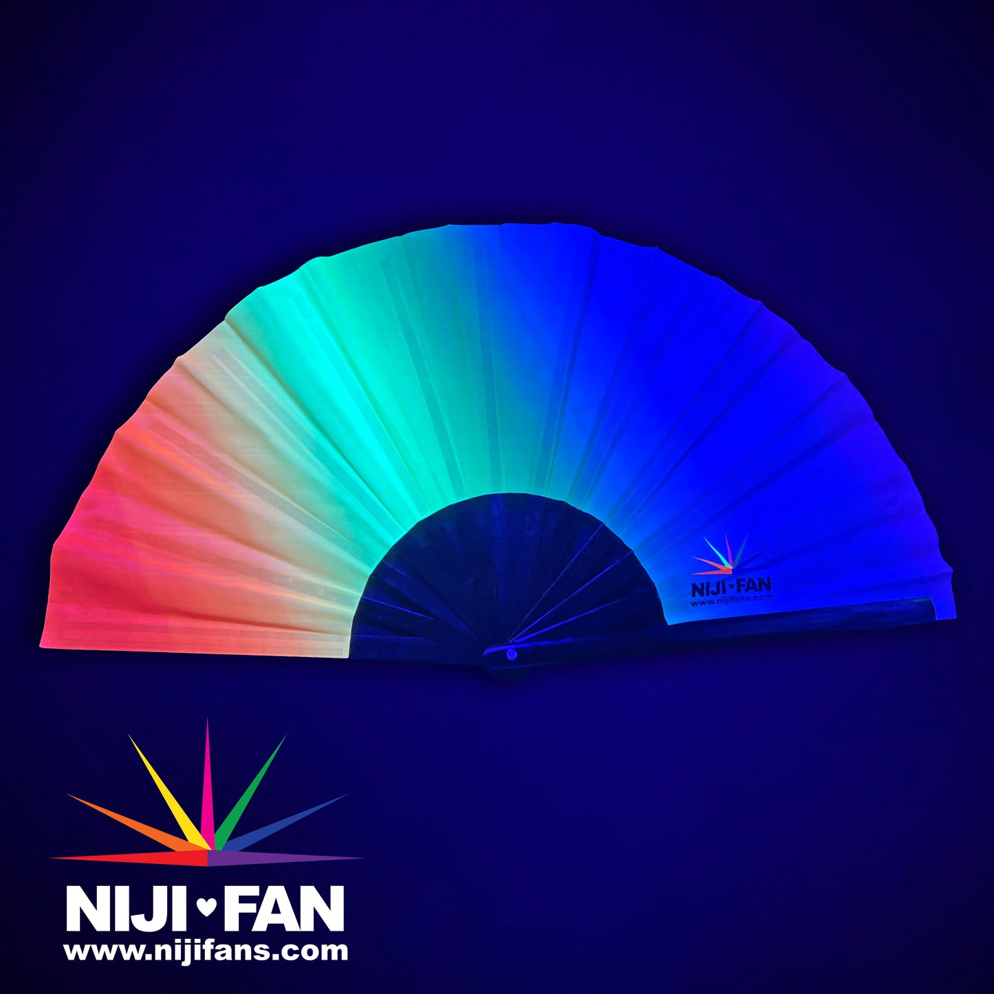 Gradient Pride Clack Fan *Black Light Reactive*