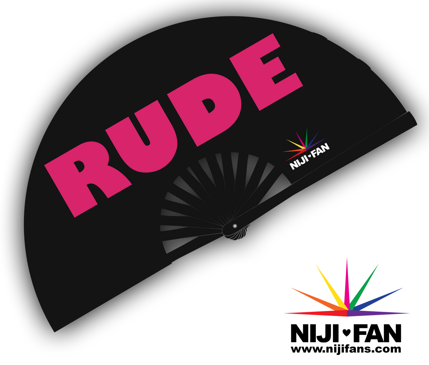 Rude Clack Fan *Blacklight Reactive*