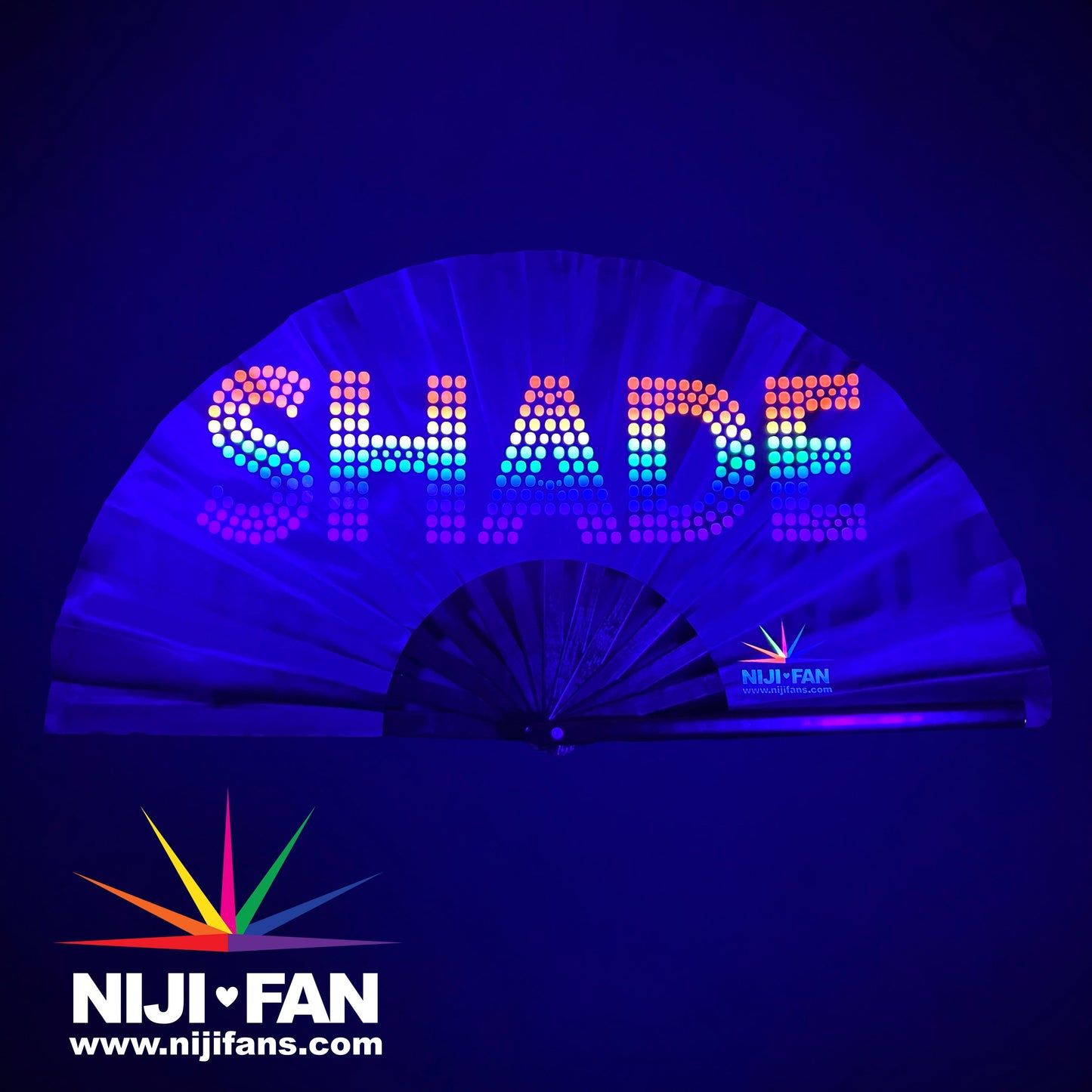 Shade Rainbow Clack Fan *Black Light Reactive*