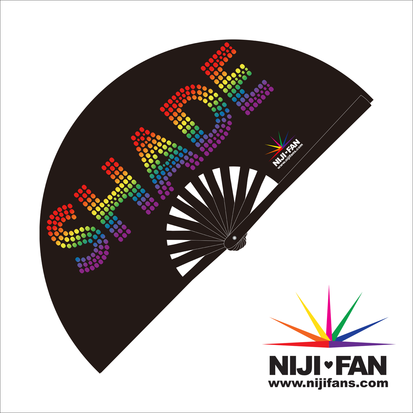 Shade Rainbow Clack Fan *Black Light Reactive*