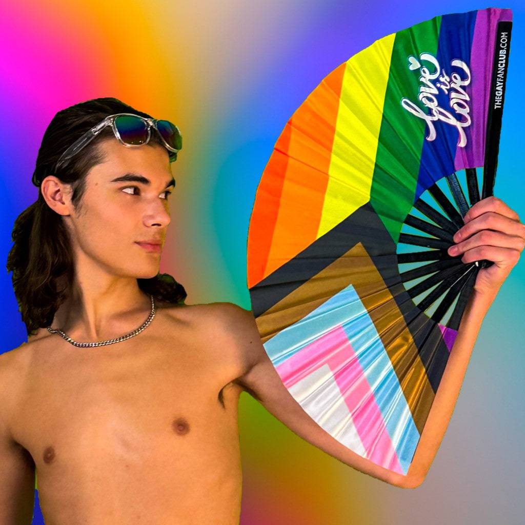 Pride Rainbow Flag Fan