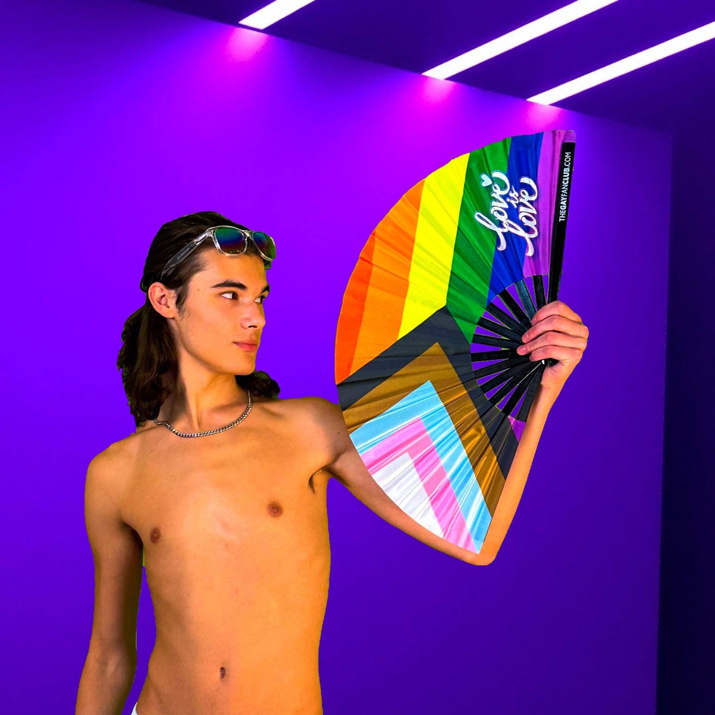Pride Rainbow Flag Fan