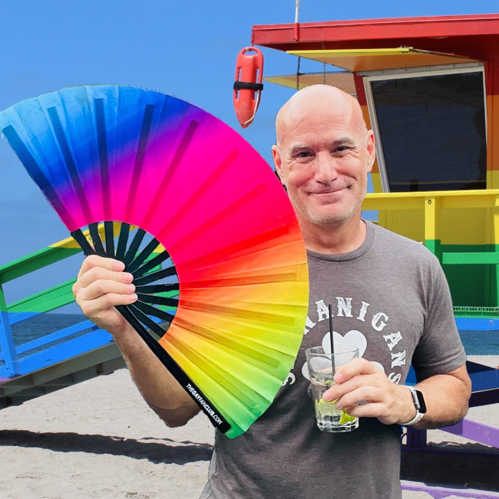 Rainbow Rave Fan