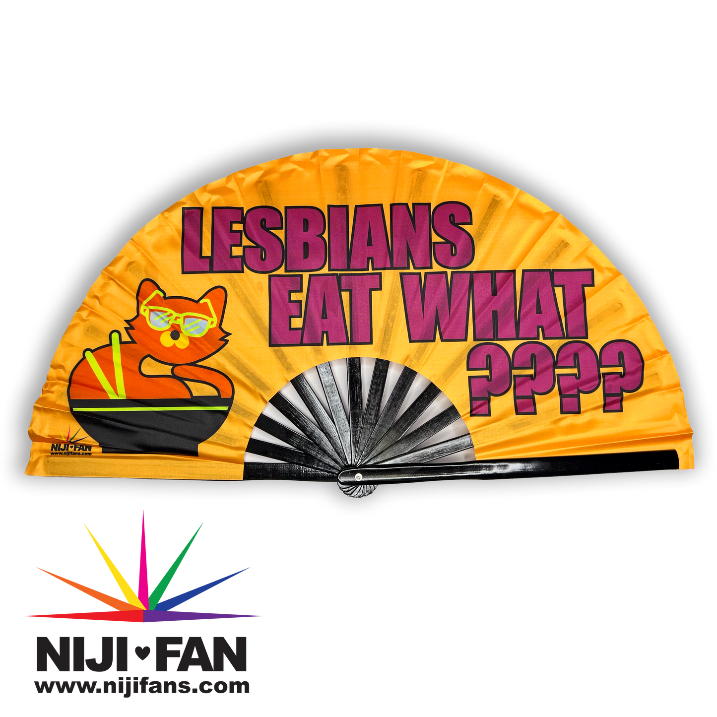 Lesbians Eat What?! Clack Fan *Blacklight Reactive*