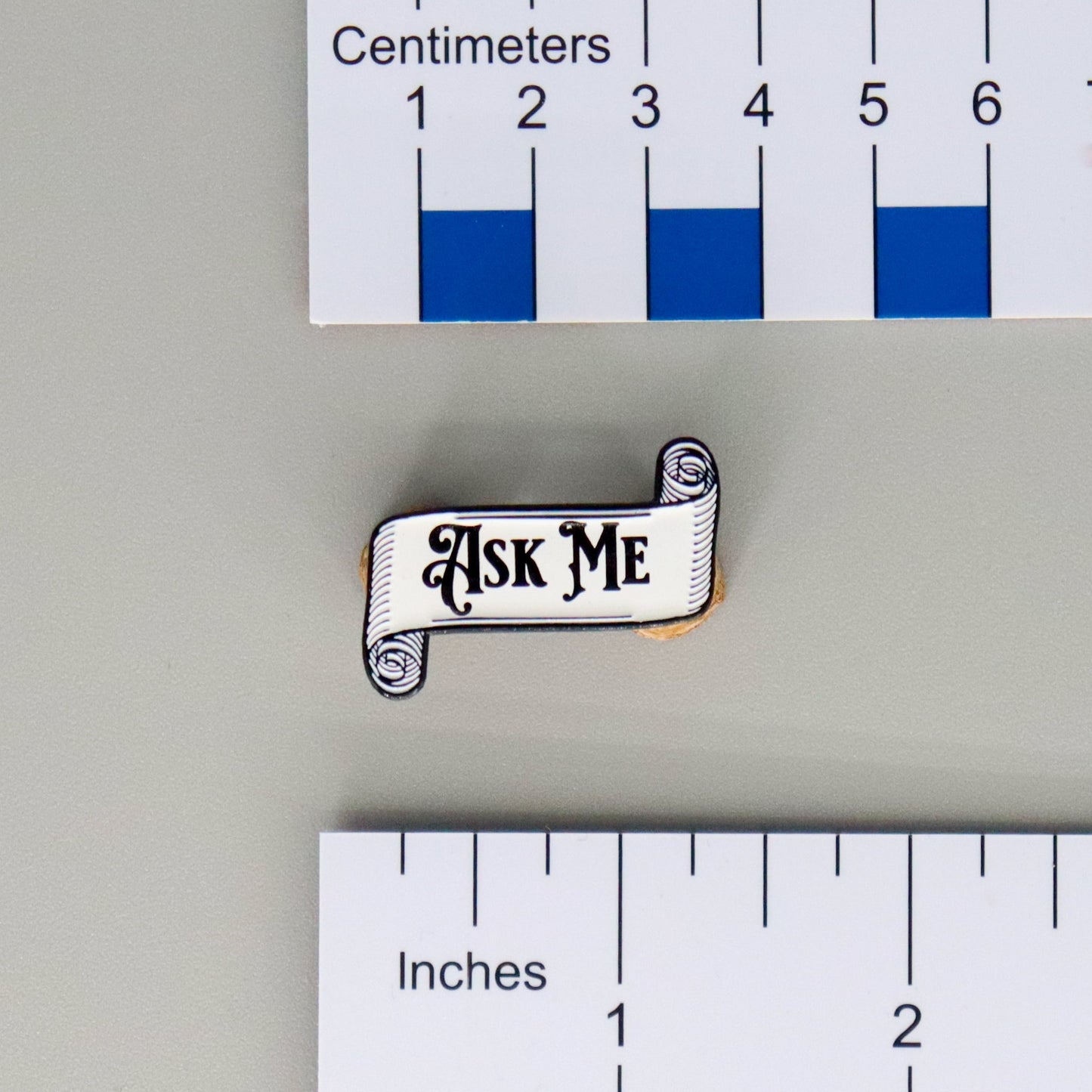 Paper Scroll Pronoun Enamel Pin