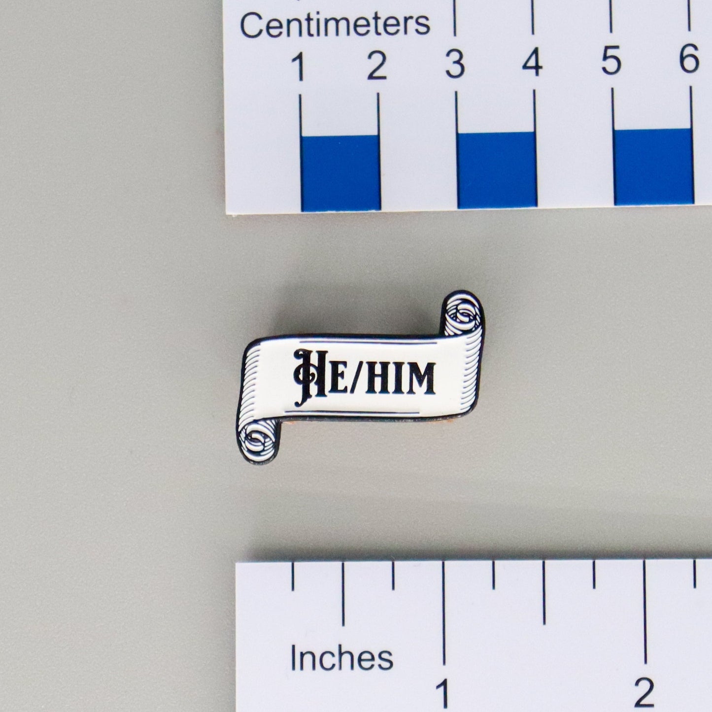 Paper Scroll Pronoun Enamel Pin