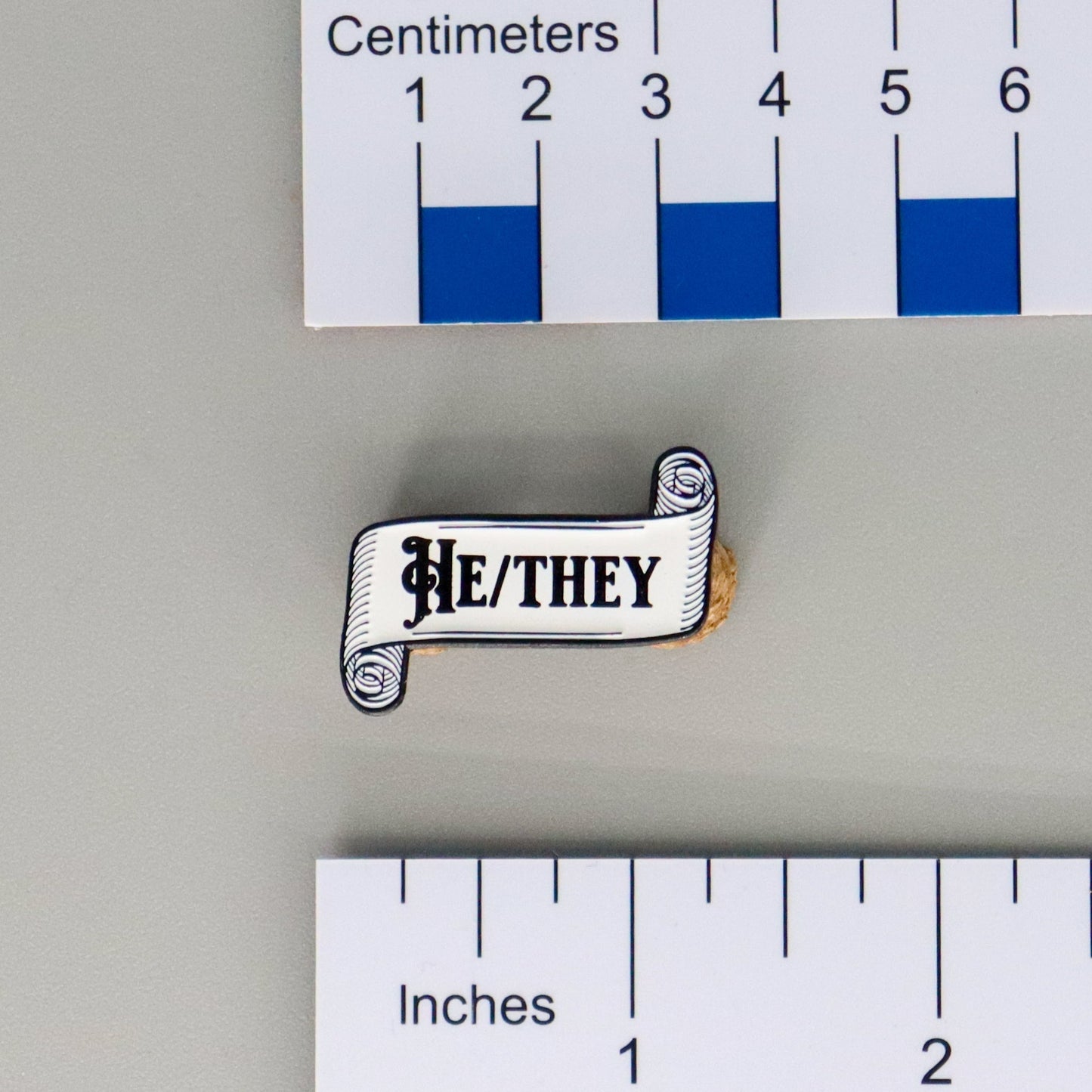 Paper Scroll Pronoun Enamel Pin
