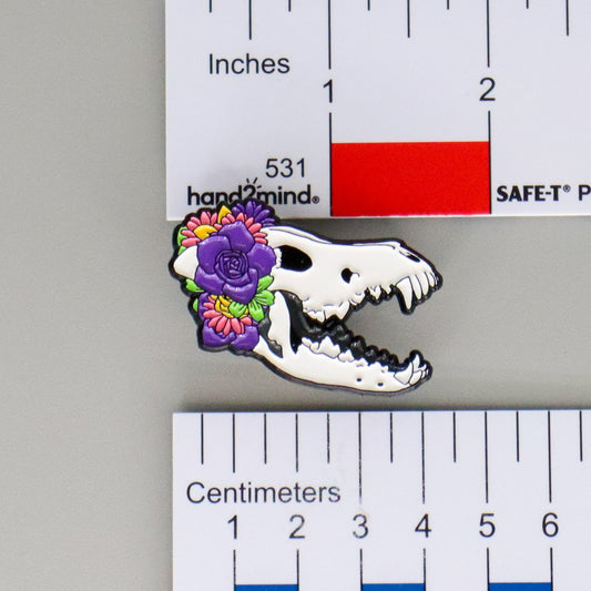 Proud to the Bone Dire Wolf Skull Pride Enamel Pins