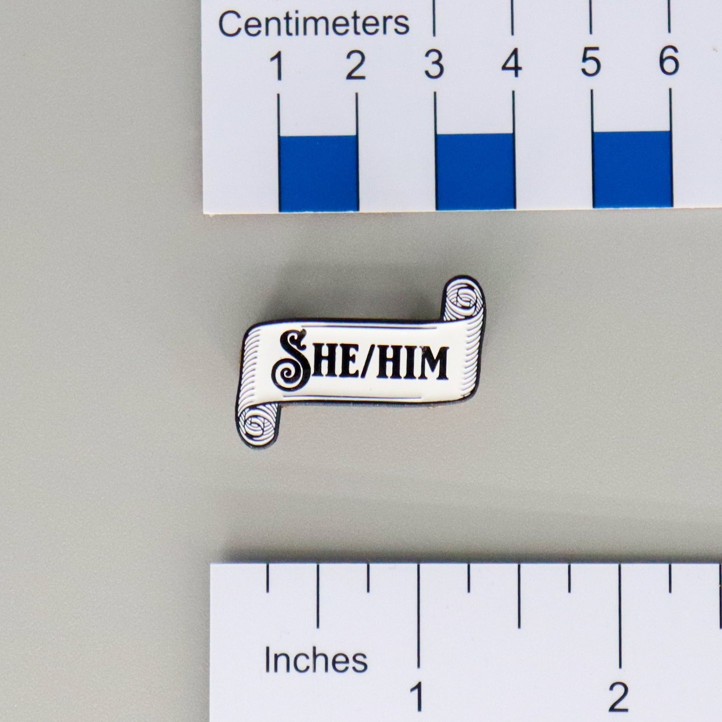Paper Scroll Pronoun Enamel Pin