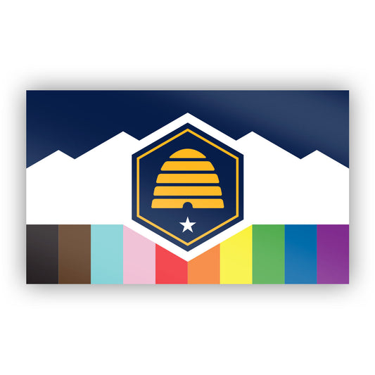 Utah LGBTQ Pride Flag Sticker | New Beehive Flag