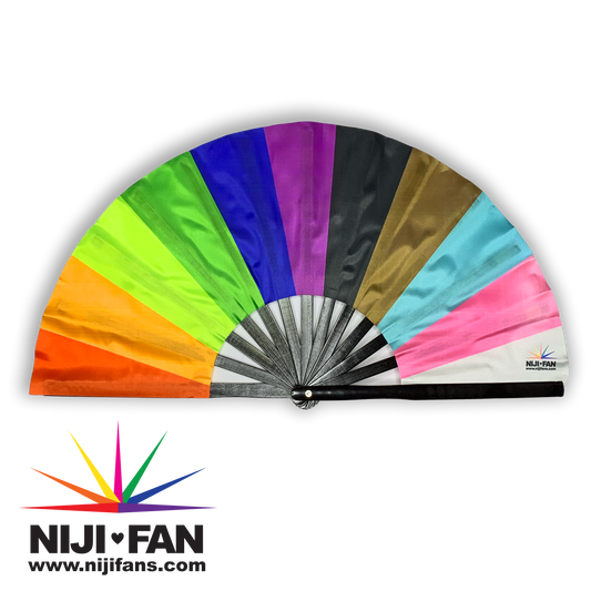 Inclusive Pride Clack Fan *Black Light Reactive*